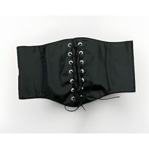 Victorian Steampunk Corset Belt Gothic Grunge Black Leather Look Party Chic SM